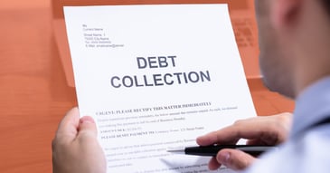 debt collection letter being signed