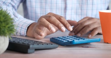 Person using a calculator