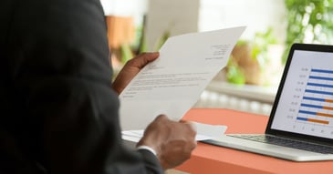 Person reading a letter