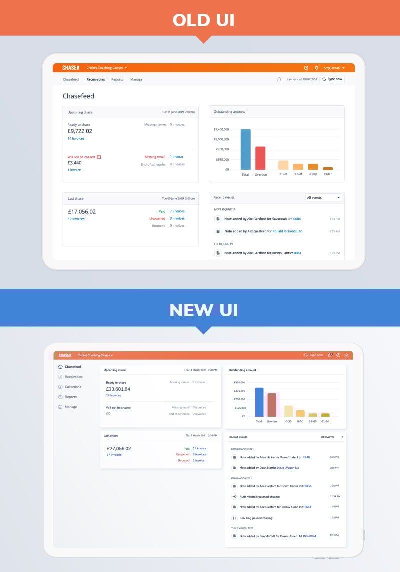 Chaser-Chaser dashboard - old and new preview-100