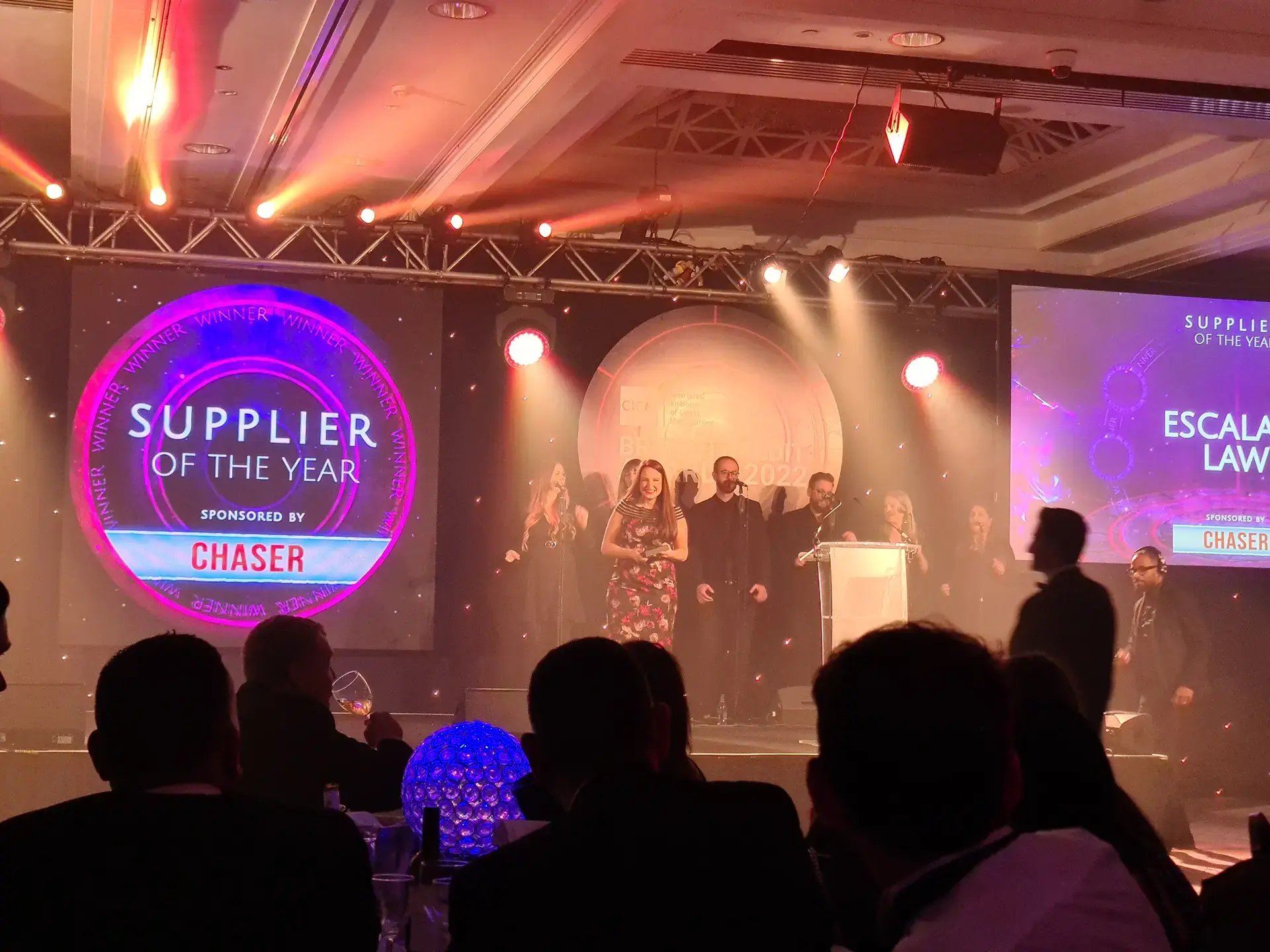Chaser team at the CICM British Credit Awards 2022