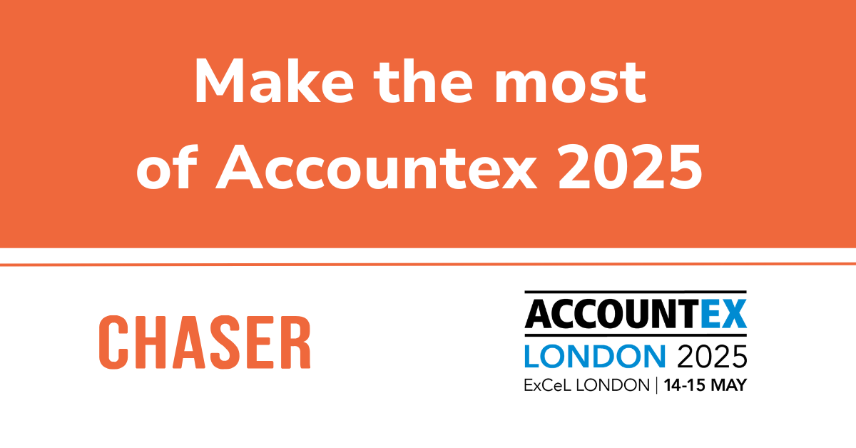 Chaser exhibiting at Accountex London 2025, the UK’s leading accounting and finance event