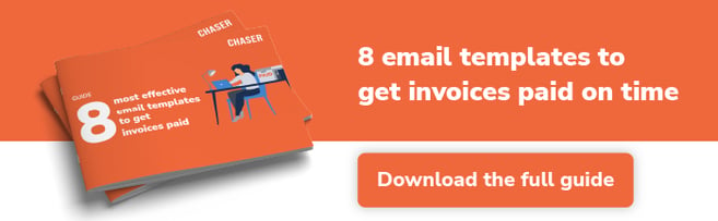 image of guide with eight effective email templates to get invoices paid on time