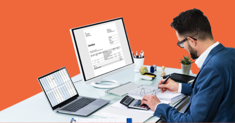 man working on credit management 