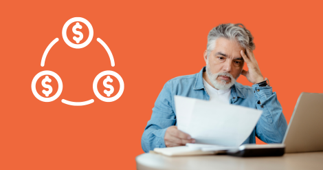 person looking at papers trying to understand a billing cycle