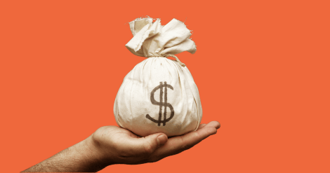 money bag in hand orange image chaser