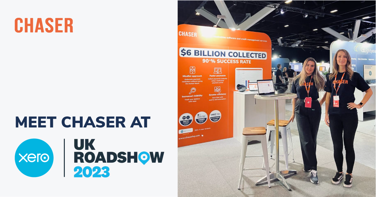 meet chaser at xero uk roadshow 2023 team image
