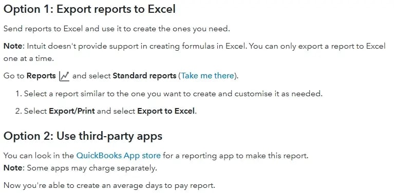 Export reports to excel