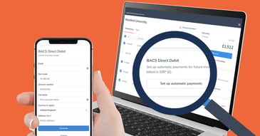 direct debit payment option in payment portal for predictable customer payments