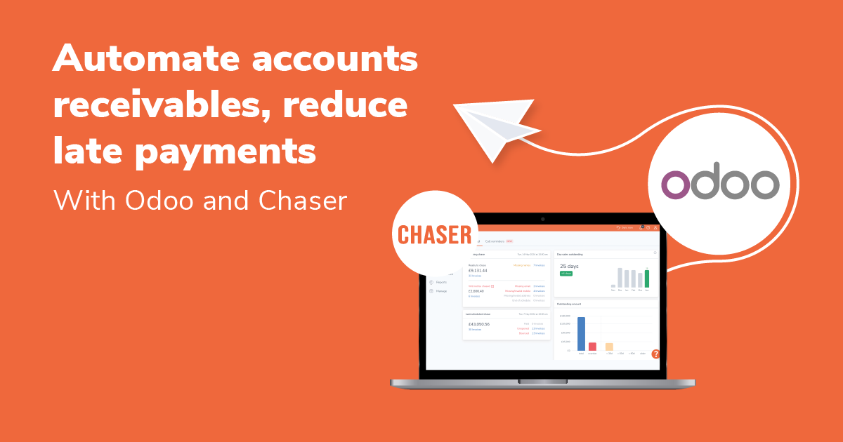 Automate accounts receivables, reduce late payments with Odoo and Chaser