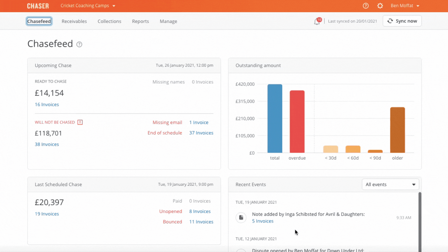 Chaser users can set up their Payment Portal in the Manage tab in their account.