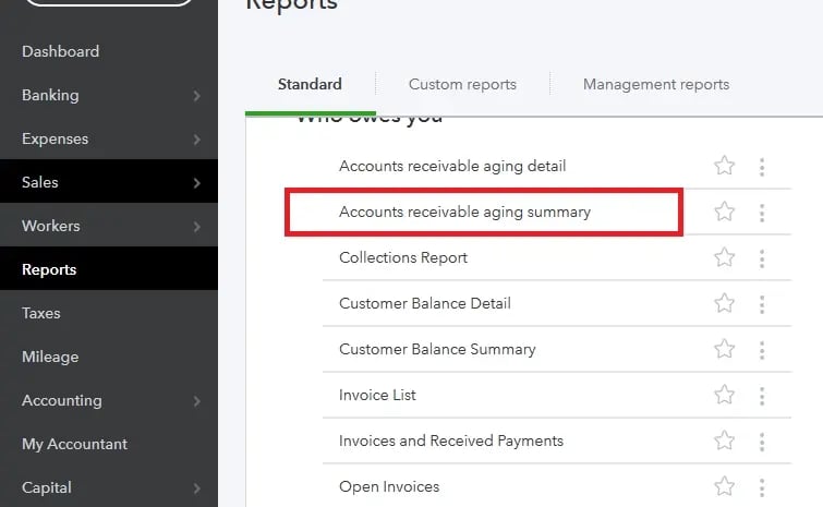 account receivable aging detail