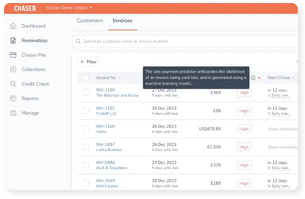 chaser invoices