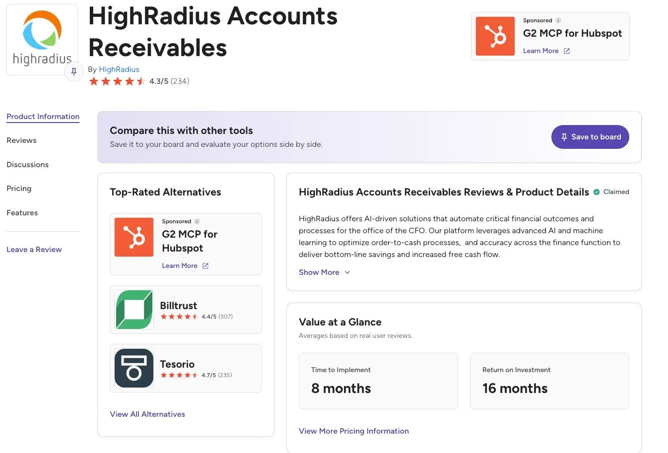 highradius accounts receivables