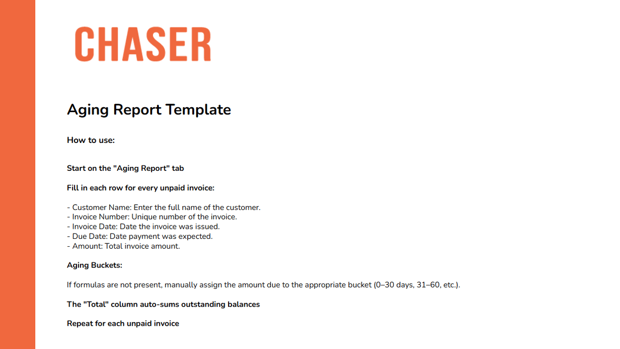 Chaser - Aging report template