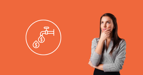 liquidity solvency icon and person thinking
