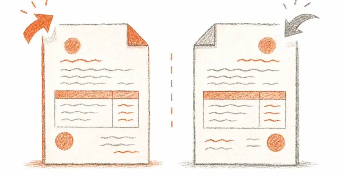 Illustration of the same invoice shown twice: outgoing as a sales invoice and incoming as a purchase invoice