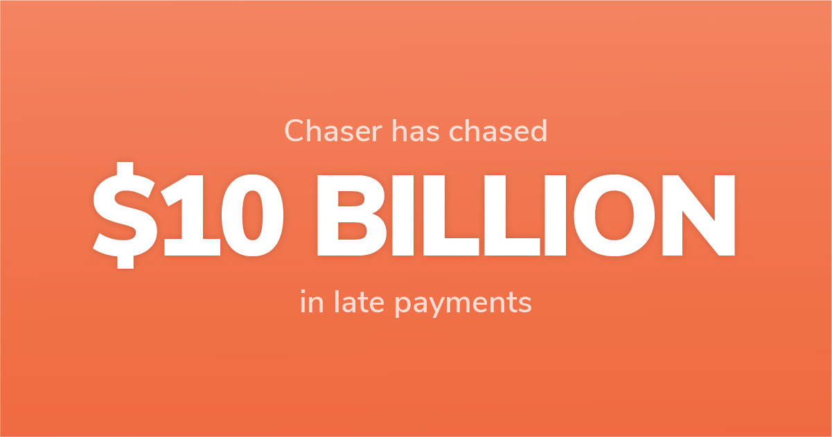 Chaser has helped users chase $10 billion in late payments