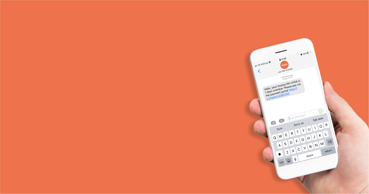 Increase your chances of payment with SMS invoice chasing in Chaser