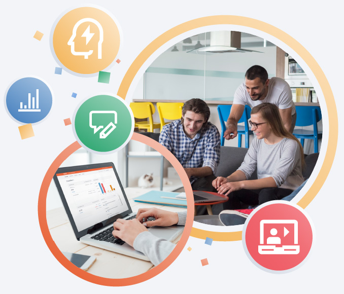 Chaser-Credit control software and services for agencies-picture of people working on a project with-symbol-80