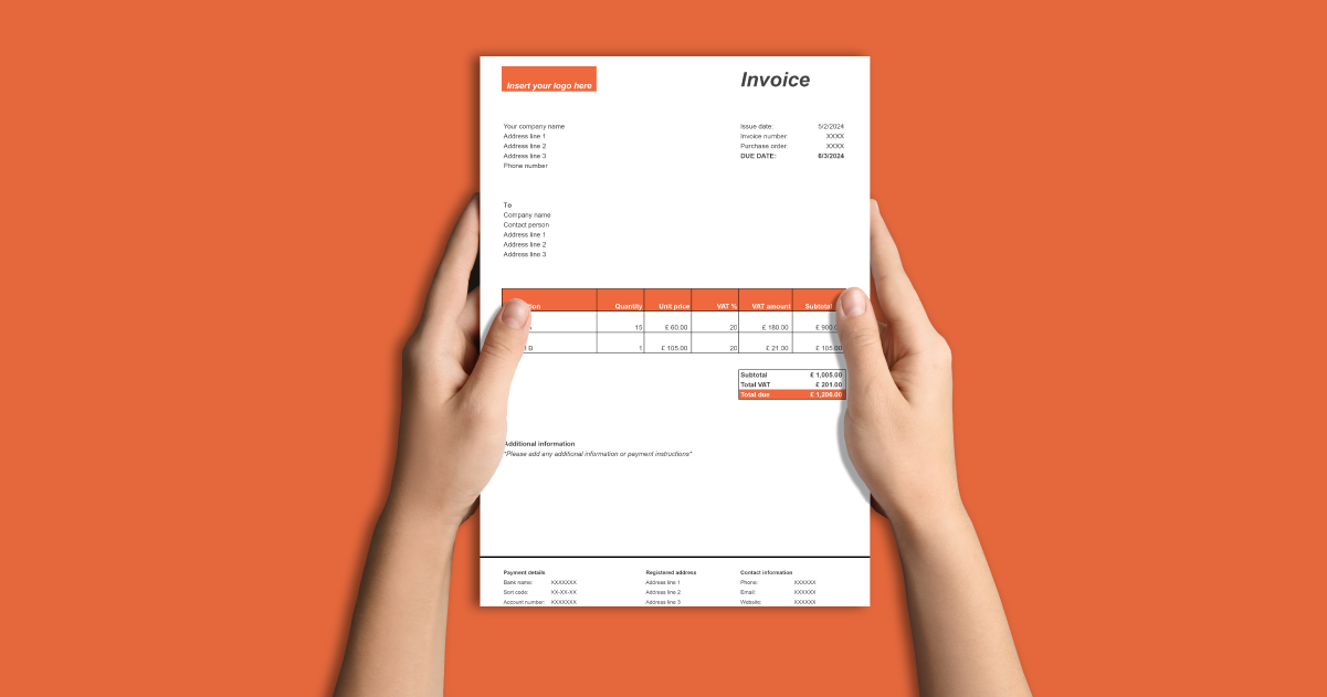 Free invoice template | Chaser