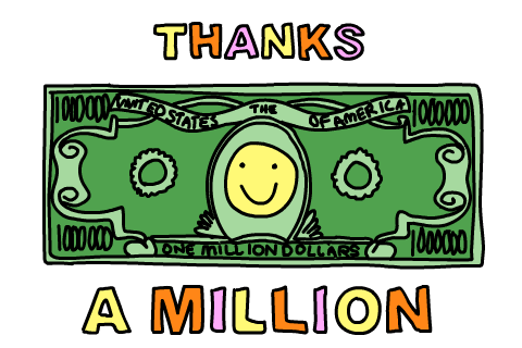 Thanks a million dollar bill animation
