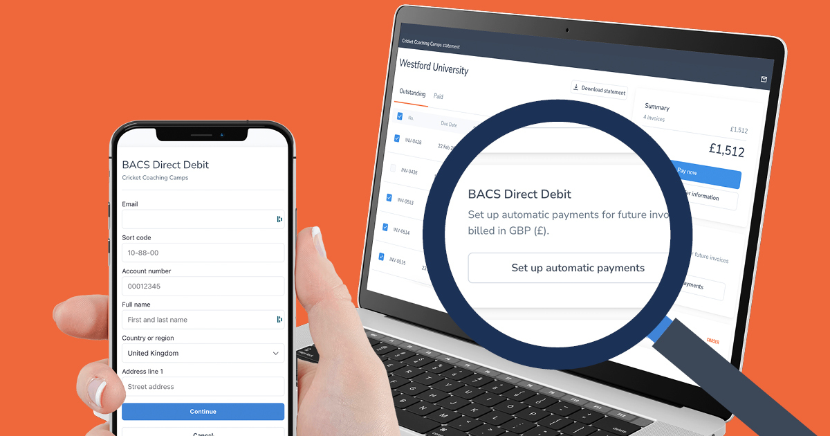 Get predictable payments from customers with direct debit in Chaser