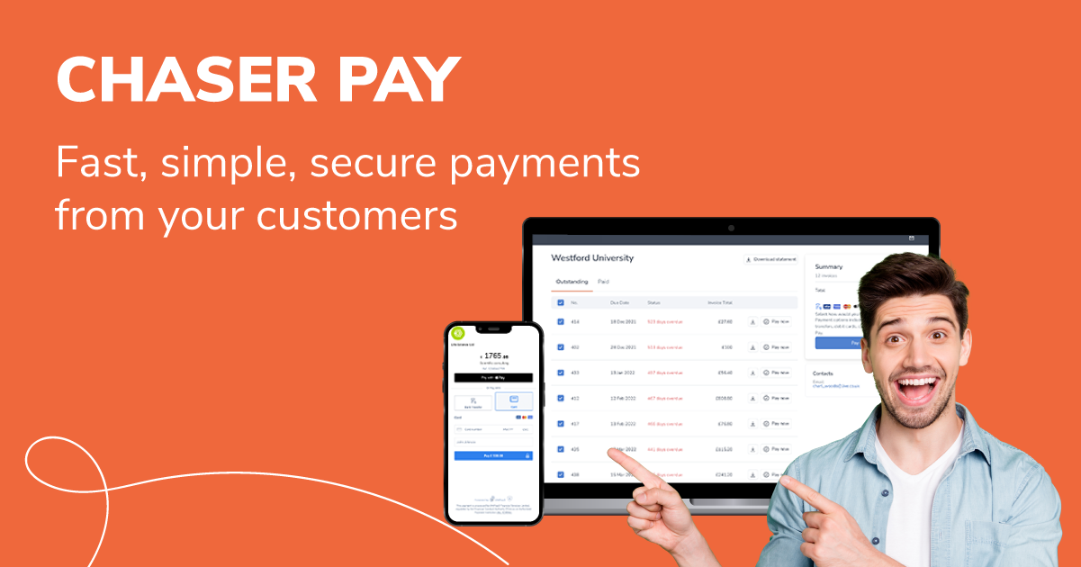 Fast, simple, secure payments from your customers with Chaser Pay