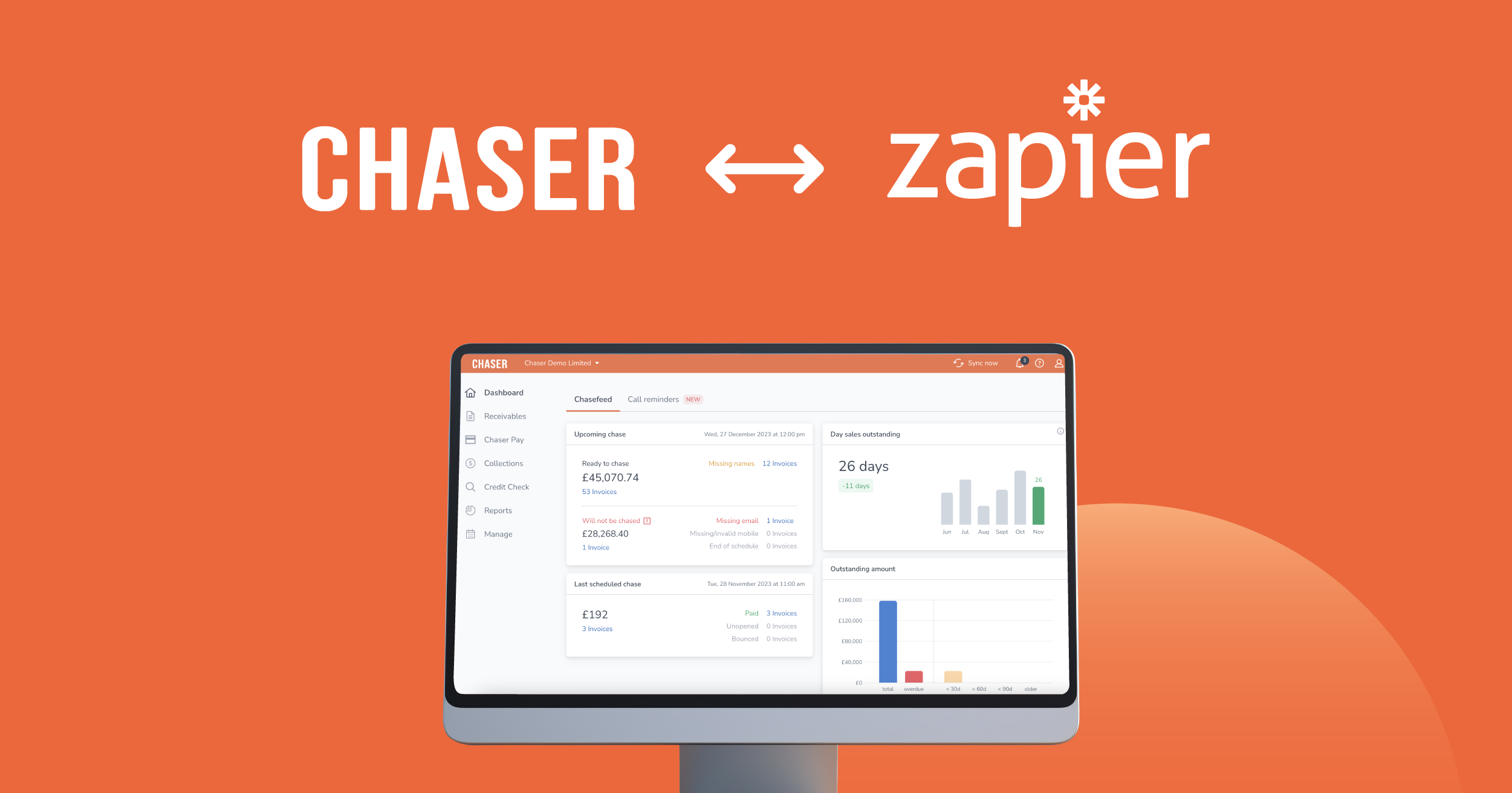 Chaser and Zapier: automate receivables and save time effortlessly