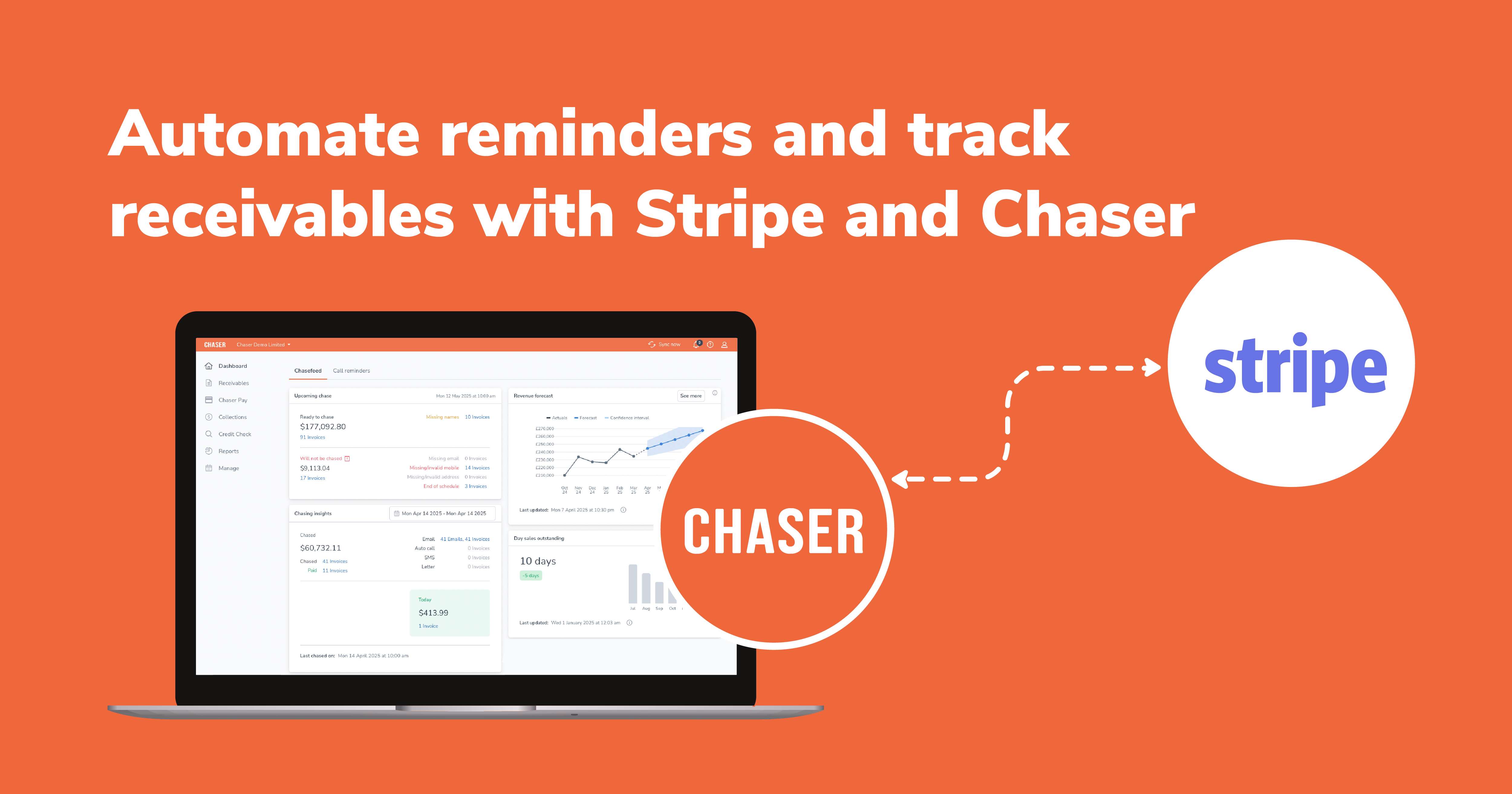 Automate reminders and track receivables with Stripe and chaser