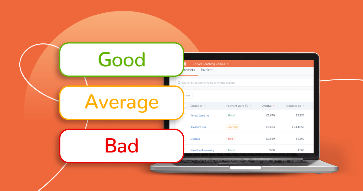 See how customers are paying at a glance with Payer ratings in Chaser