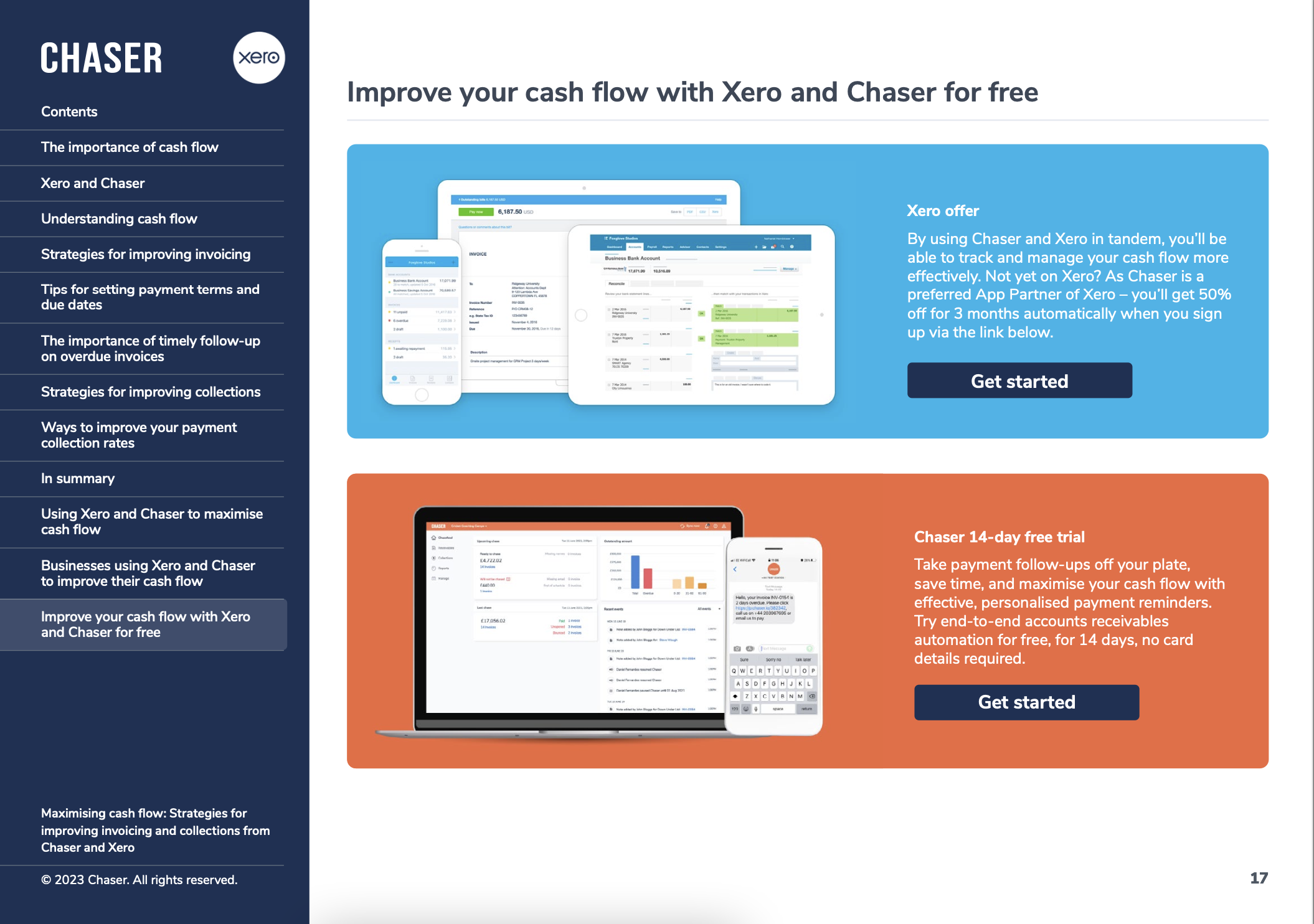 Xero Chaser cash flow guide preview 5