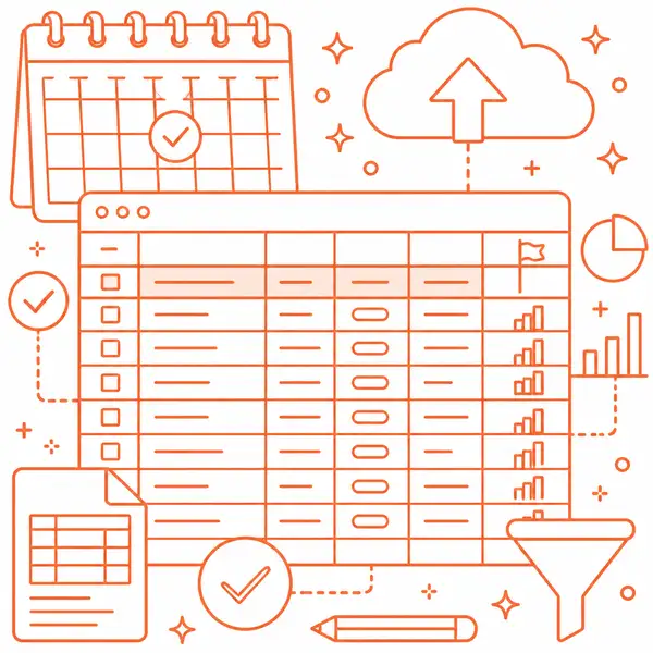 Illustration of good payment tracking habits including logging invoices promptly, weekly overdue review, and backing up the file