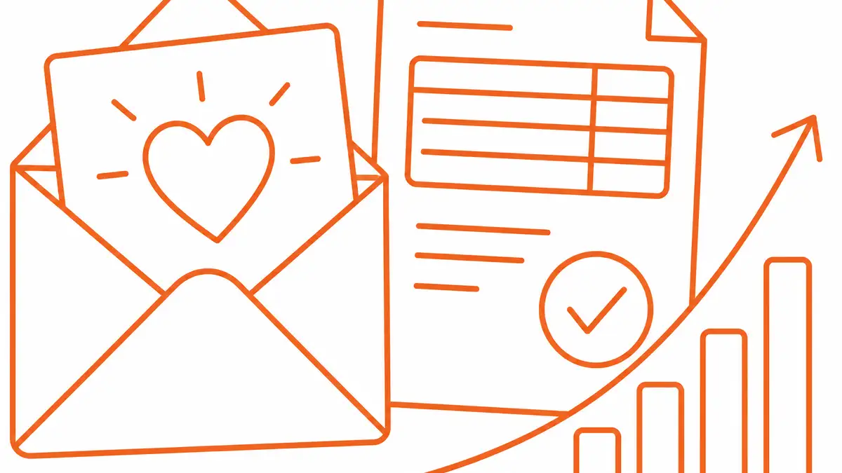 Illustration of a thank you for payment email confirming a settled invoice and reinforcing good payment behaviour for future invoices