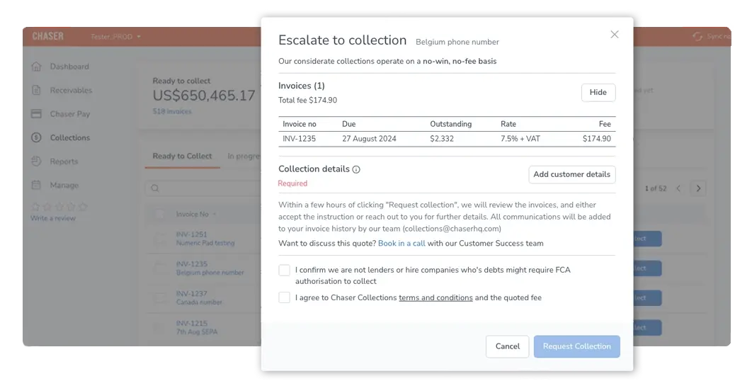 escalate to collection