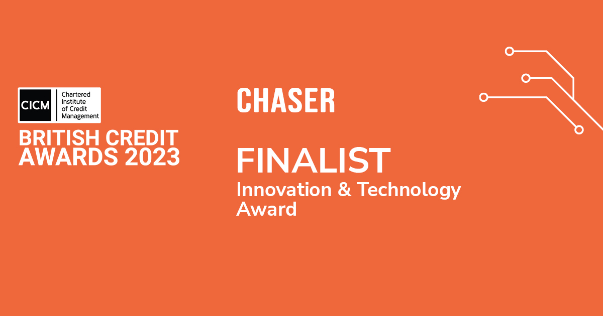 Chaser finalist at CICM British Credit Awards for Innovation & Technology Award